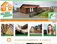 Tablet Screenshot of holzbau-janssen.de
